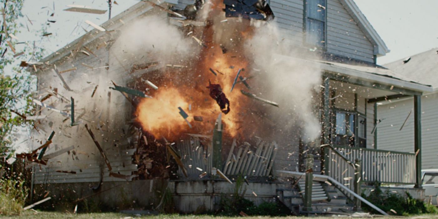 House explosion in X-Men Dark Phoenix