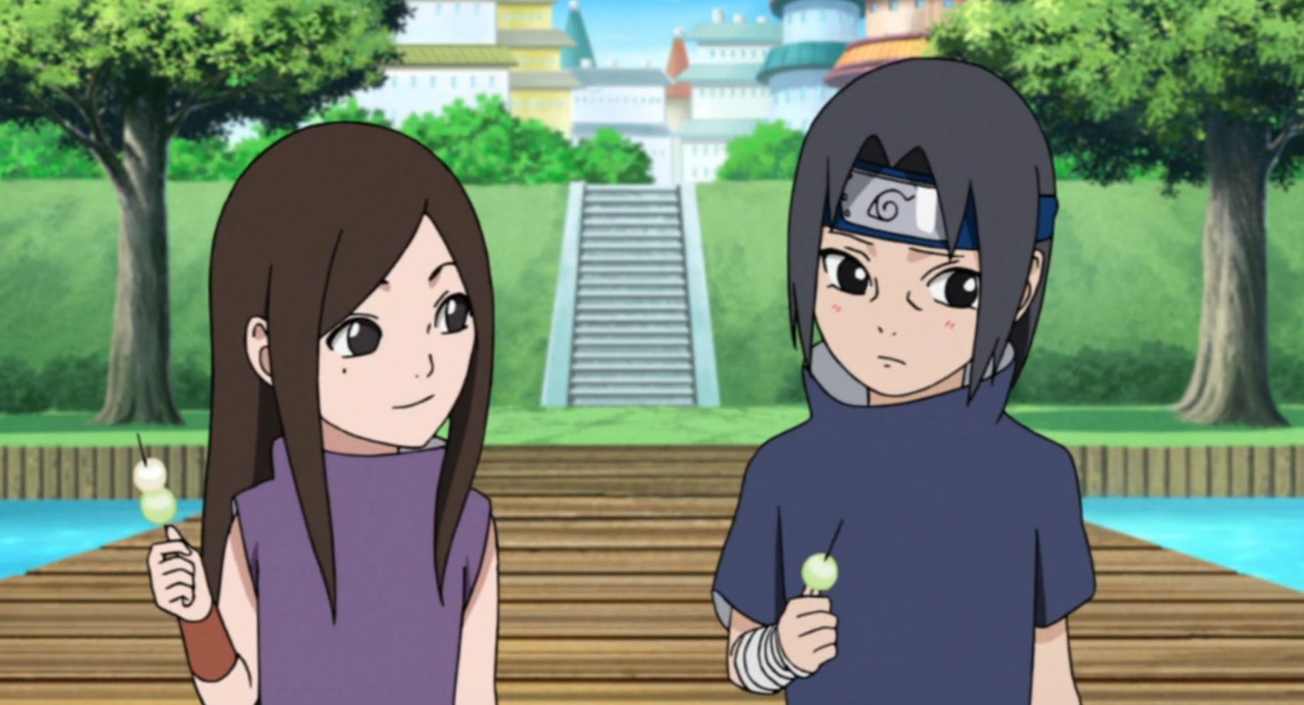 Izumi and Itachi in a Naruto Shippuden Flashback