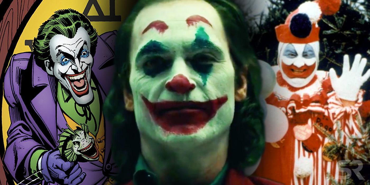 Joaquin Phoenix as the Joker with John Wayne Gacy