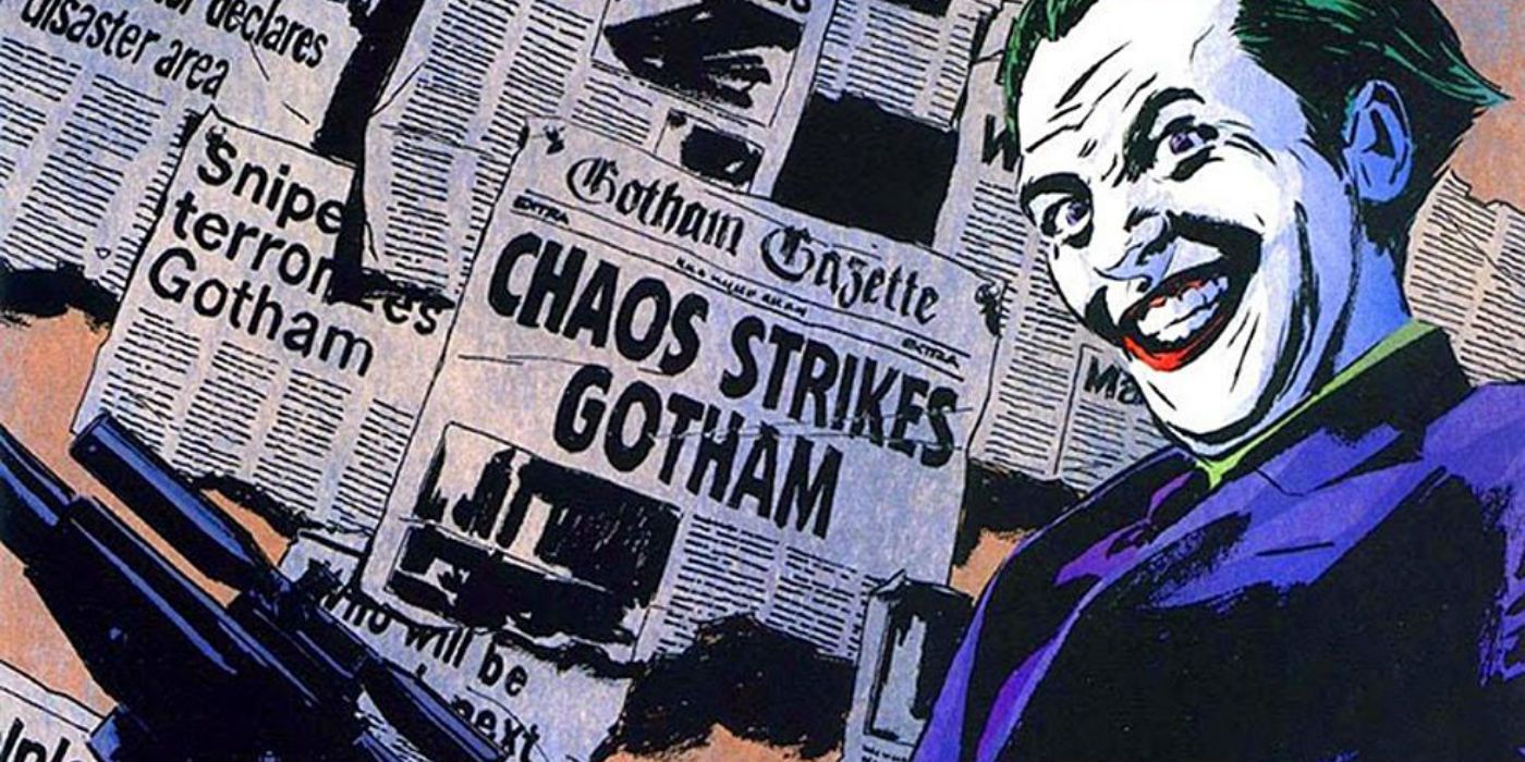Joker with newspapers