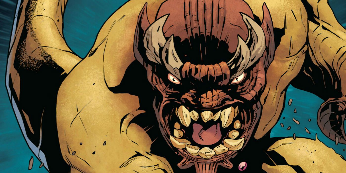 The creature Mangog from Marvel Comics.