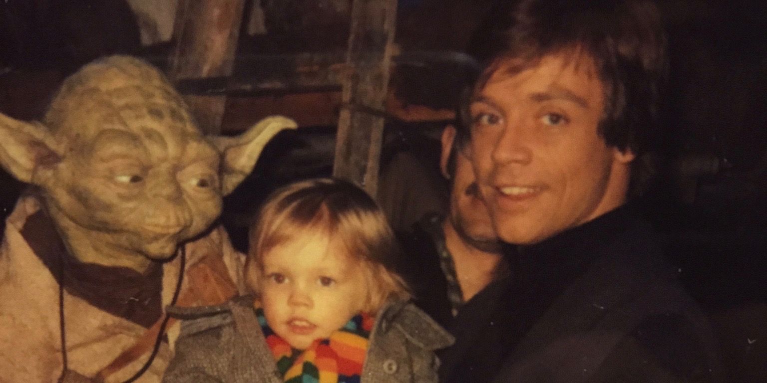 Mark and Nathan Hamill on set of Return of the Jedi