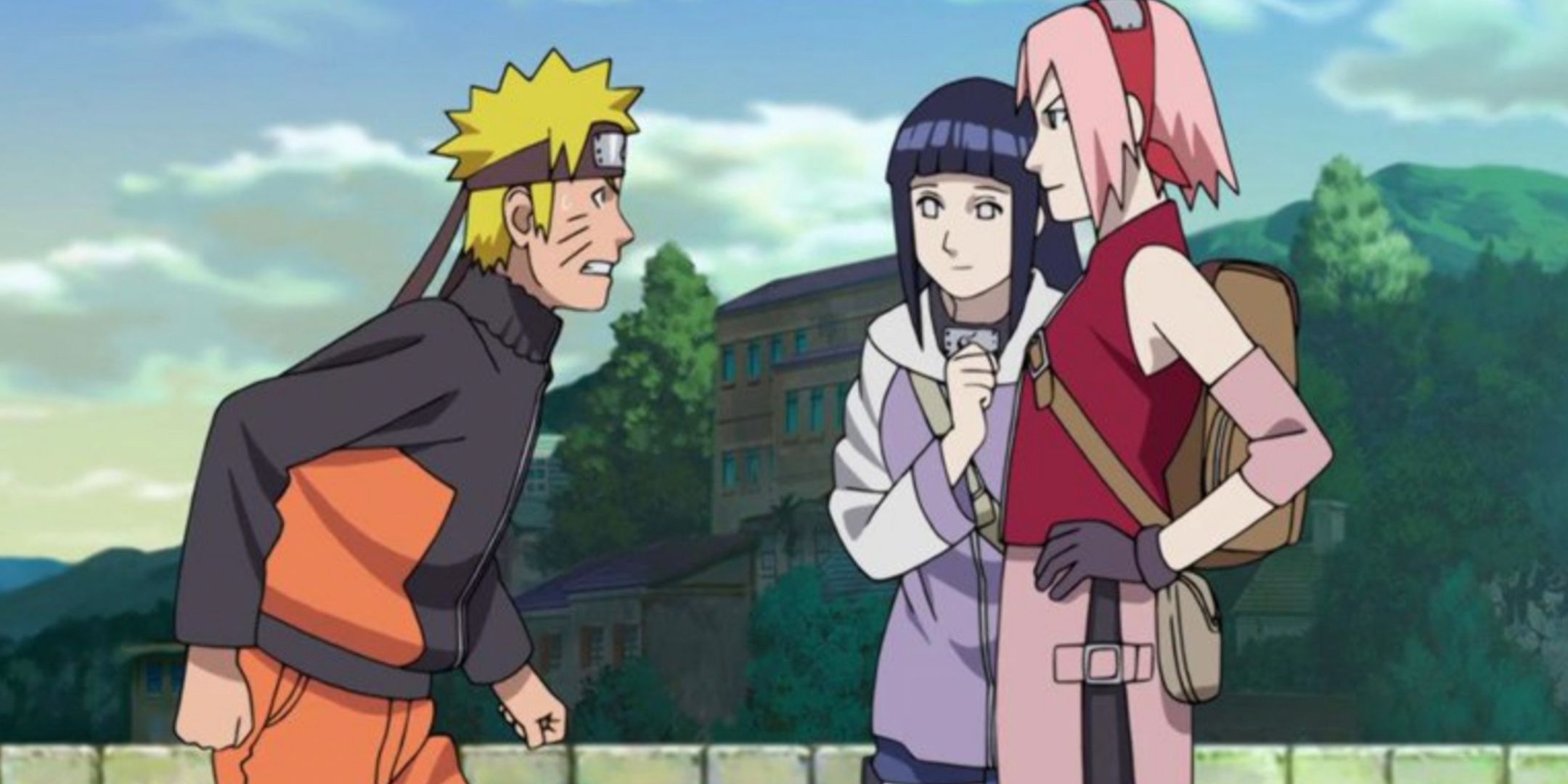 Naruto and Sakura argue while Hinata watches in Naruto Shippuden The Movie Bonds
