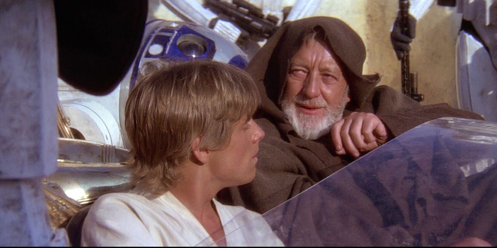 Obi Wan Kenobi uses a Jedi mind trick in Star Wars A New Hope