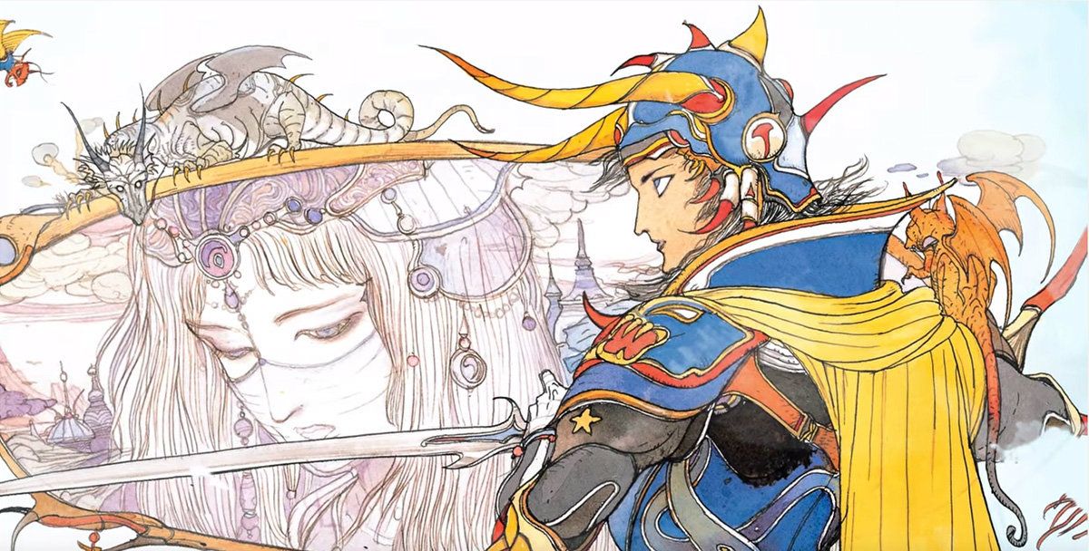 Final Fantasy Art depicting a knight in blue armor.