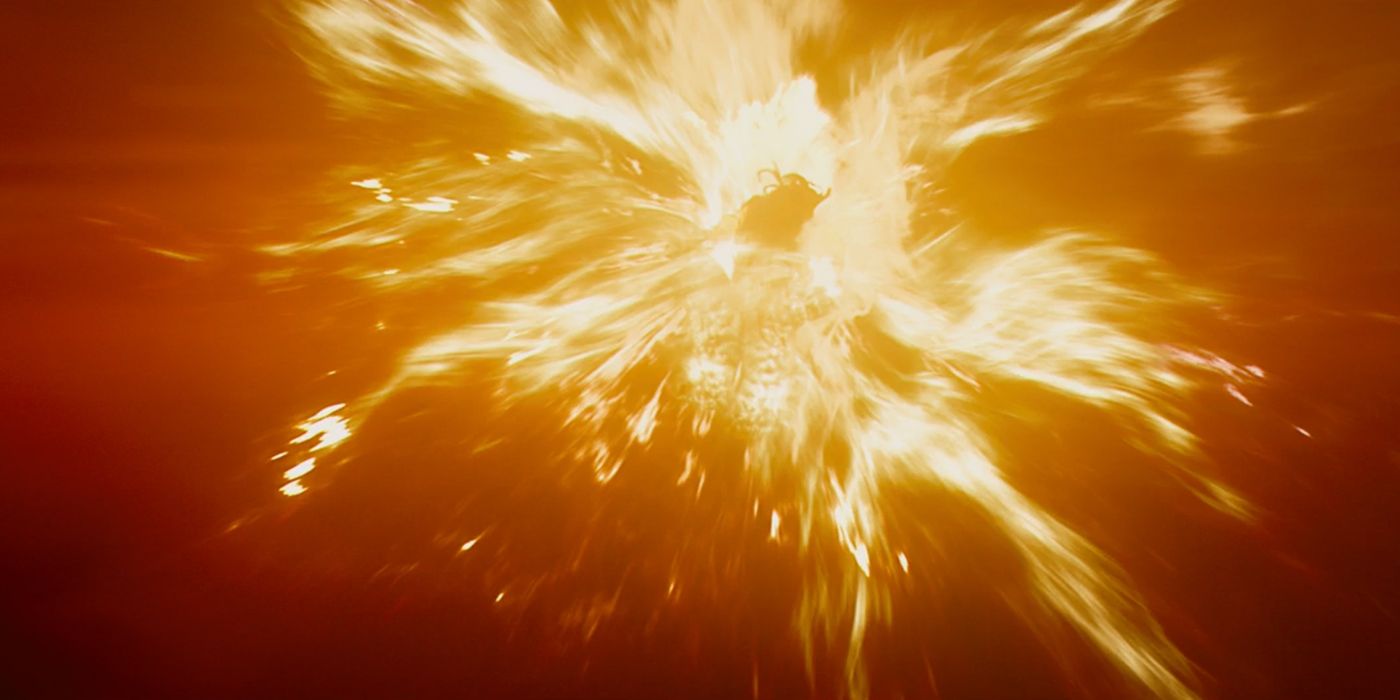 Phoenix in the flames in X-Men Dark Phoenix