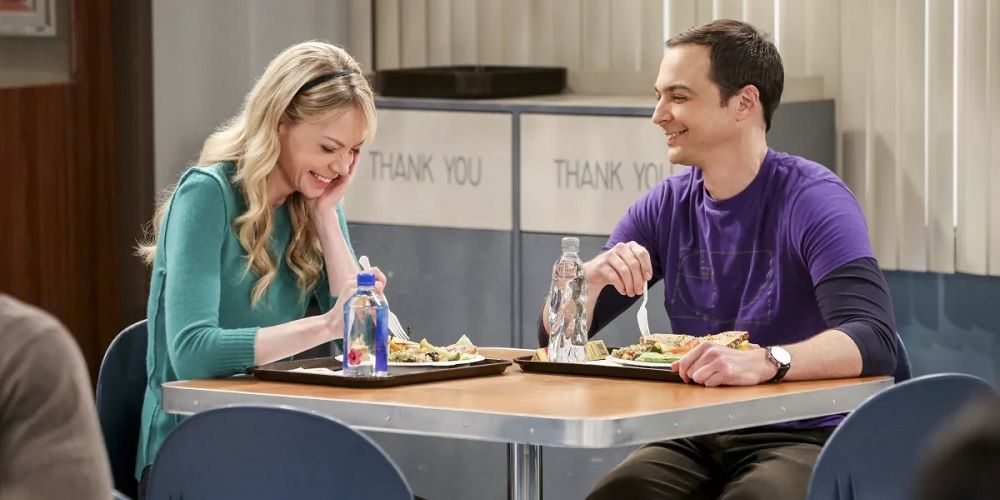 Ramona Nowitzki and Sheldon Cooper in The Big Bang Theory