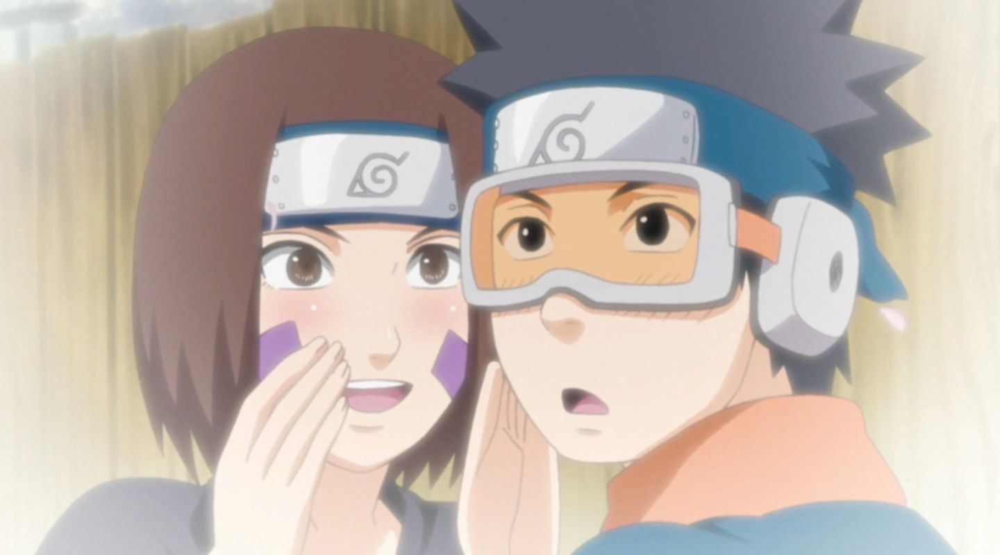 Rin and Obito in a Naruto Flashback