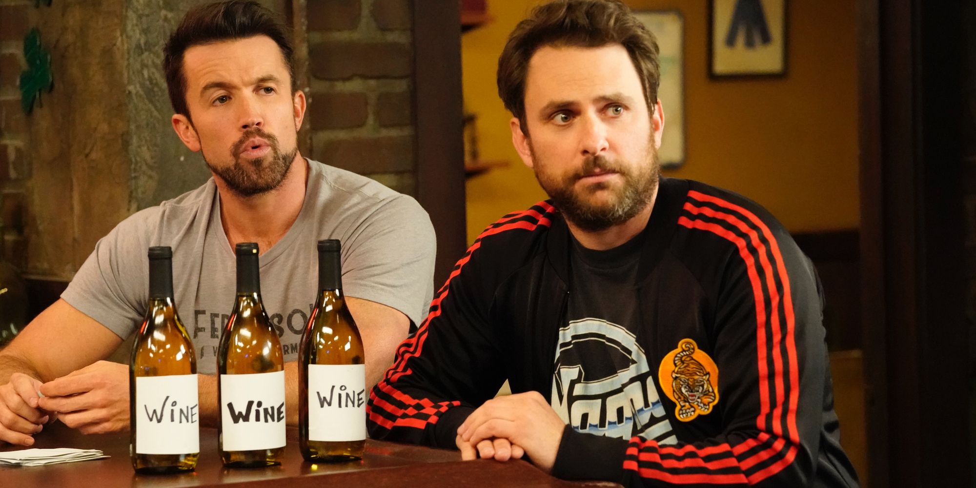 Rob McElhenney and Charlie Day in It's Always Sunny in Philadelphia Season 13
