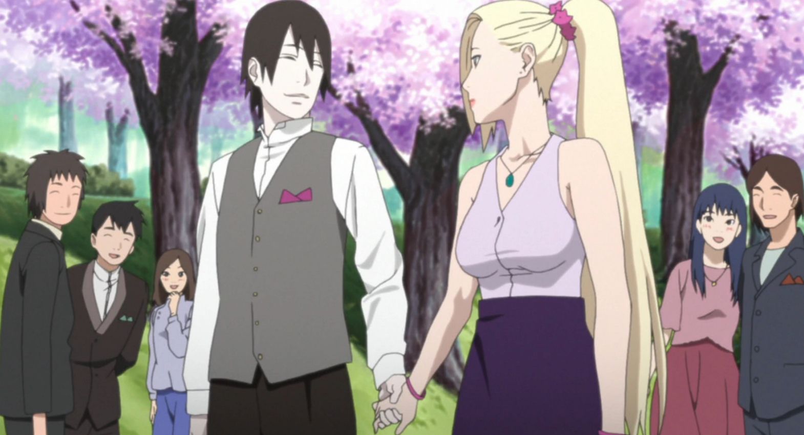 Sai and Ino Attend Naruto and Hinatas Wedding