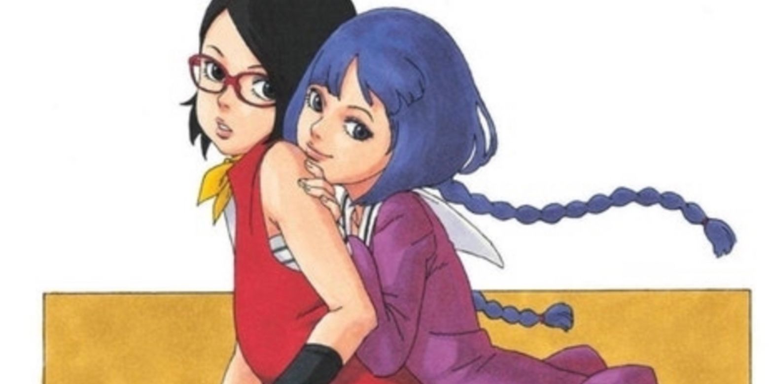 Sarada and Sumire on a Boruto manga cover