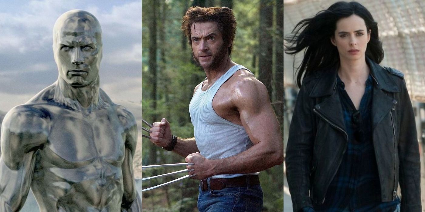 Split image of Silver Surfer, Wolverine and Jessica Jones Marvel feature
