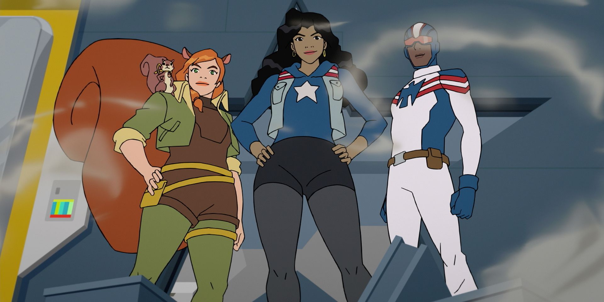 Squirrel Girl America Chavez and Patriot devise a plan to defeat Mandarin in Marvel Rising Secret Warriors
