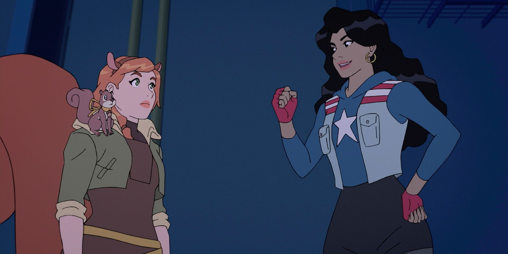 Squirrel Girl and America Chavez in Marvel Rising Secret Warriors