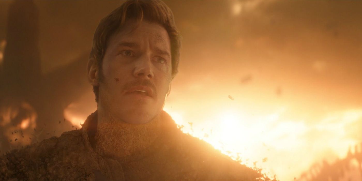 Star-Lord dissolves after the snap