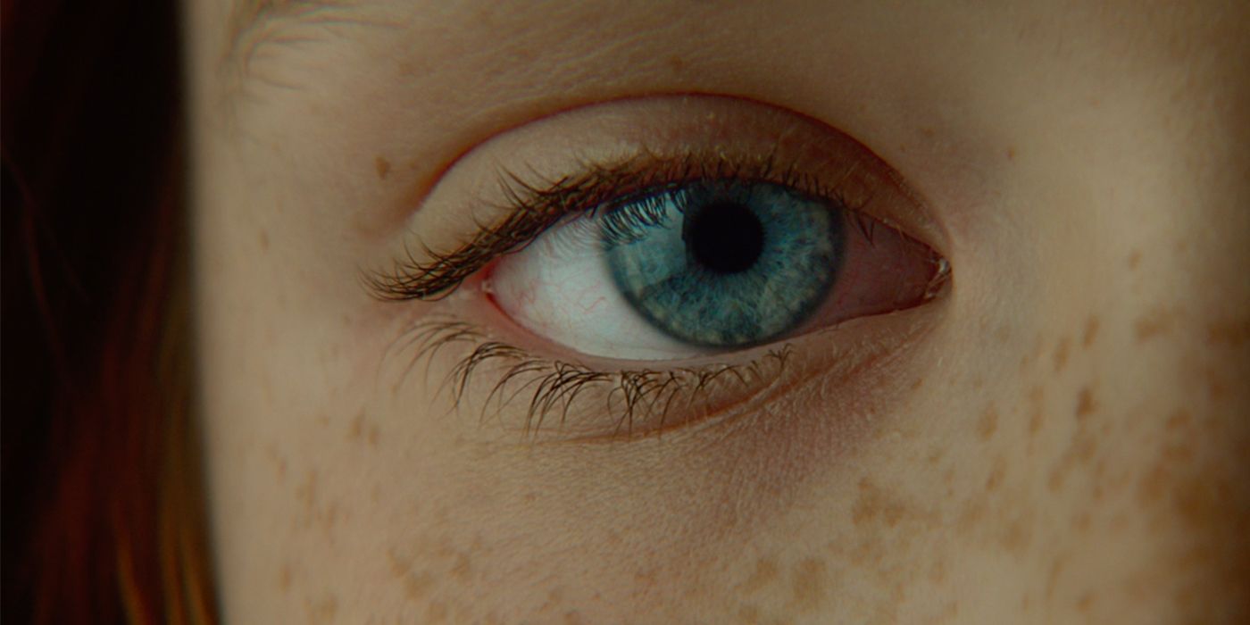 Summer Fontana as Young Jean Grey X-Men Dark Phoenix closeup eye