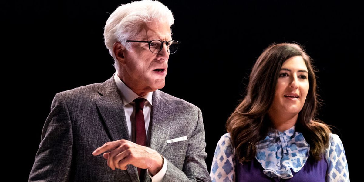 Ted Danson and D'Arcy Carden in The Good Place Season 3