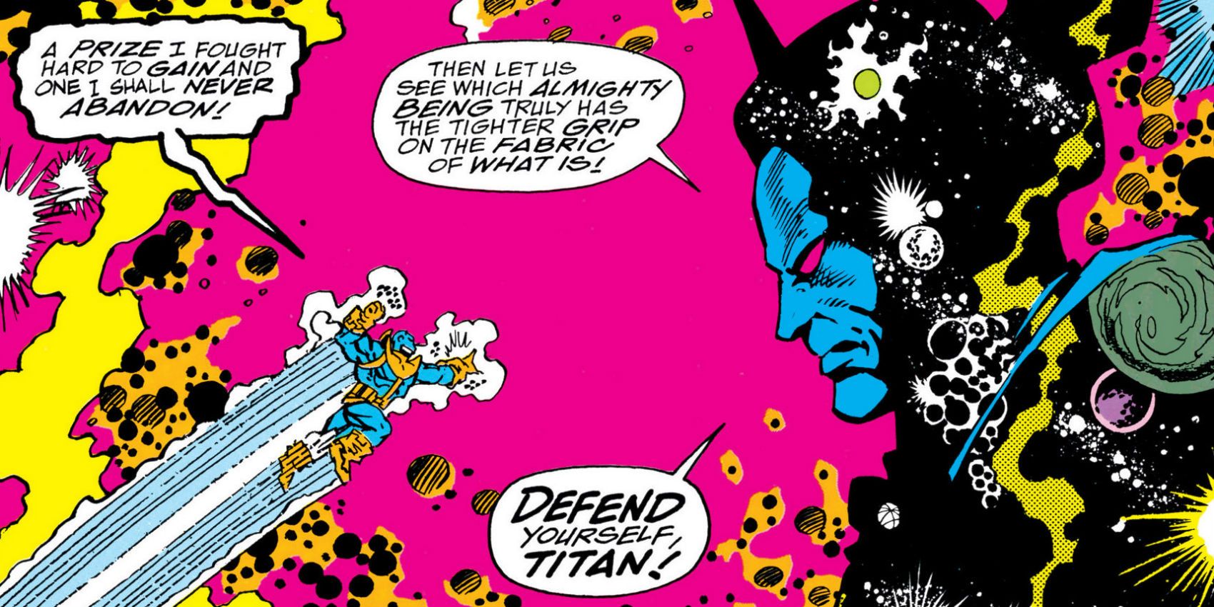 Thanos fights Eternity