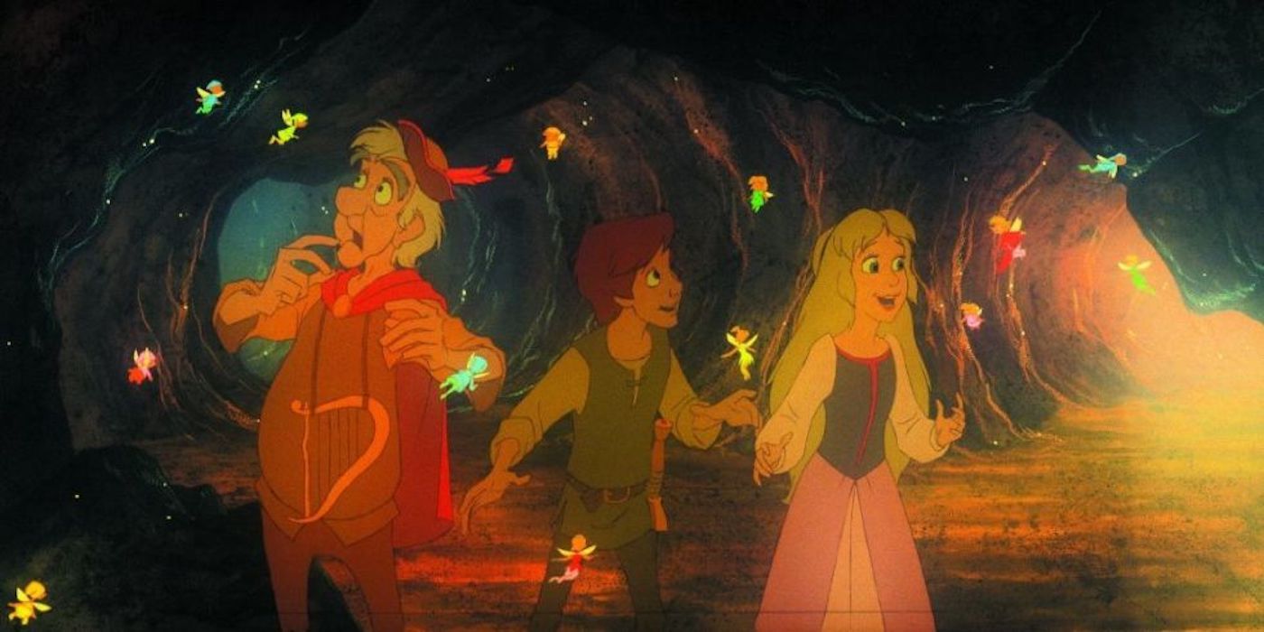 The cast of the Black Cauldron finding the land of the fairyfolk