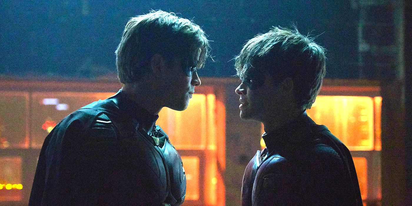 Brenton Thwaites as Dick Grayson and Curran Walters as Jason Todd cropped