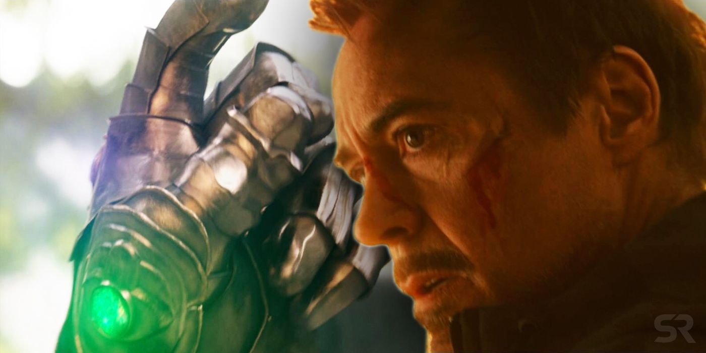 Tony Stark and Thanos Snap From Avengers Infinity War
