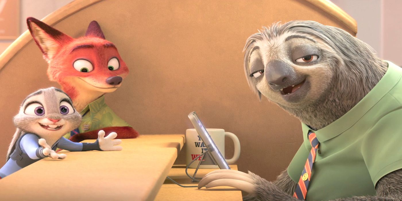 The slowest sloth at the DMV in Zootopia.