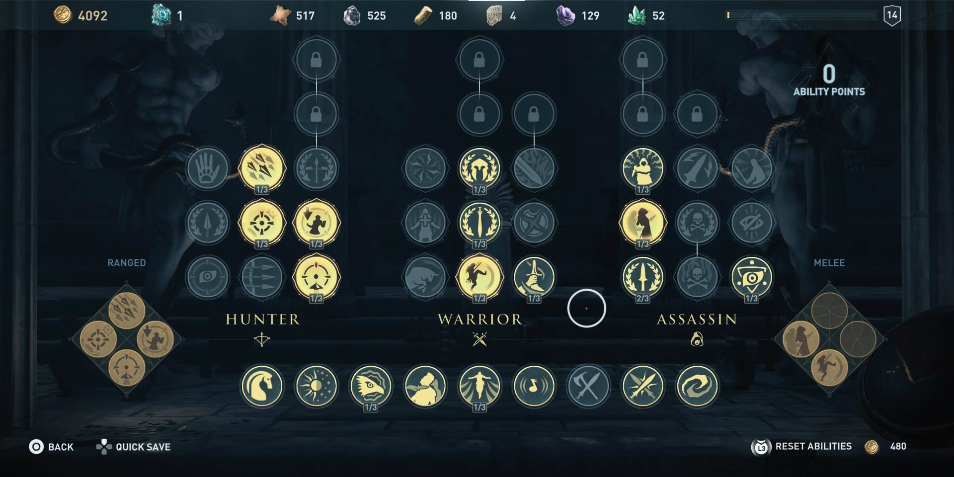 Abilities Skill Tree in Assassin's Creed Odyssey