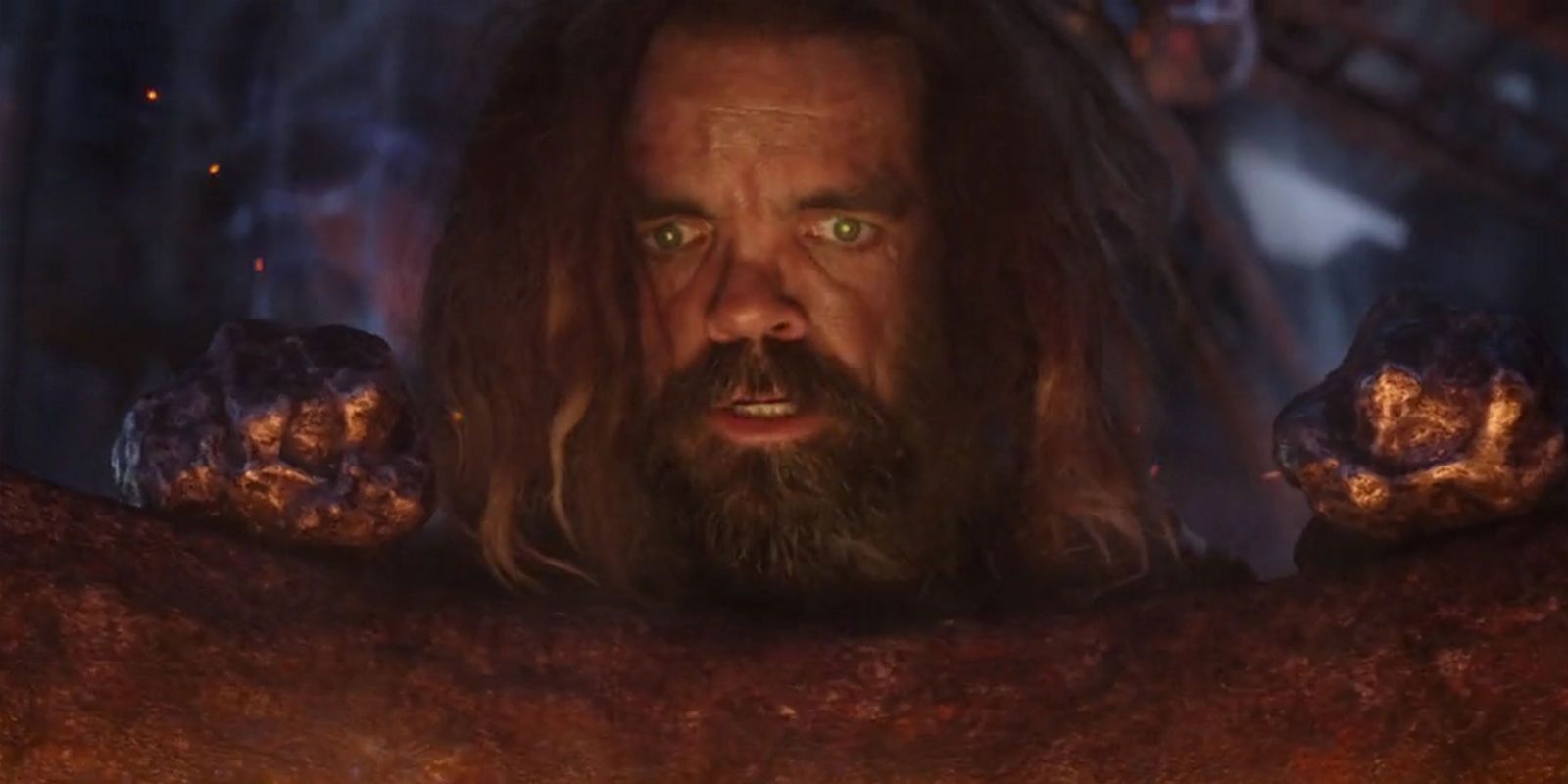 Eitri looks out on the forge in Avengers: Infinity War