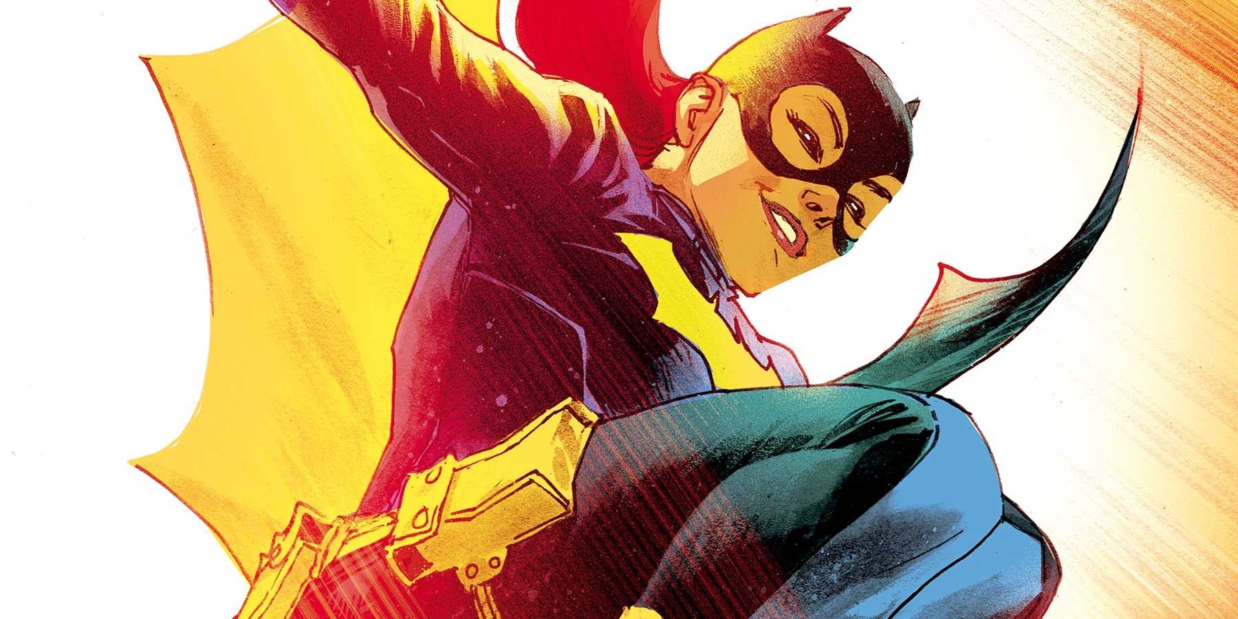 Batgirl leaps into the air in DC Comics.