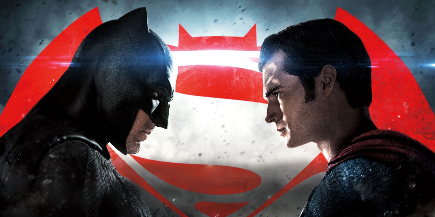 Batman faces Superman in a poster for Batman v. Superman: Dawn of Justice