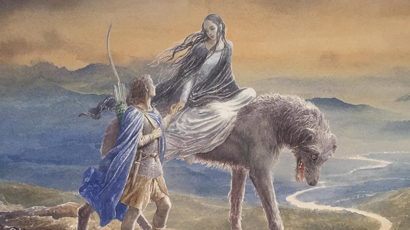 The cover art from the book Beren and Luthien by JRR Tolkien