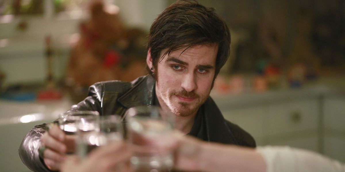 Captain Hook drinking in Once Upon A Time