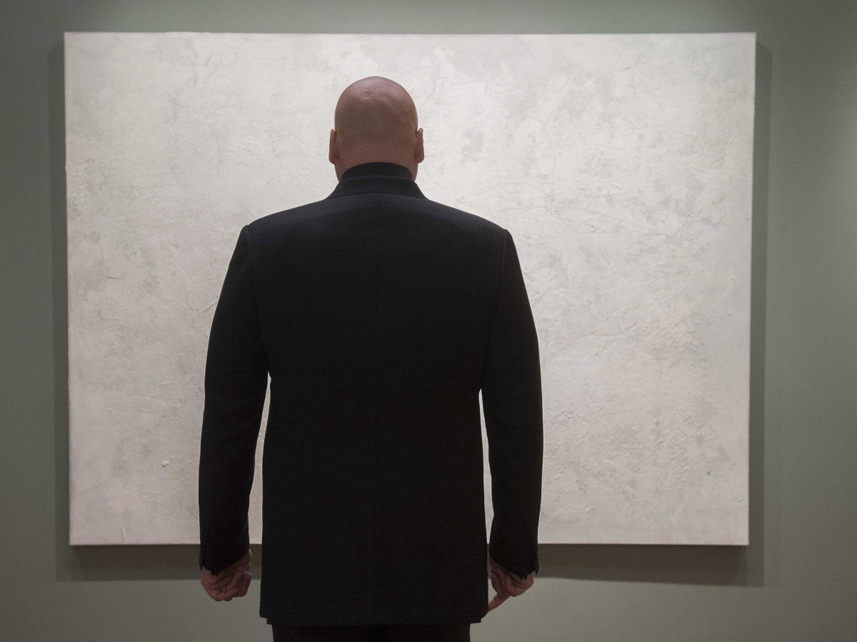 Daredevil Season 1 Wilson Fisk and Rabbit in a Snowstorm painting