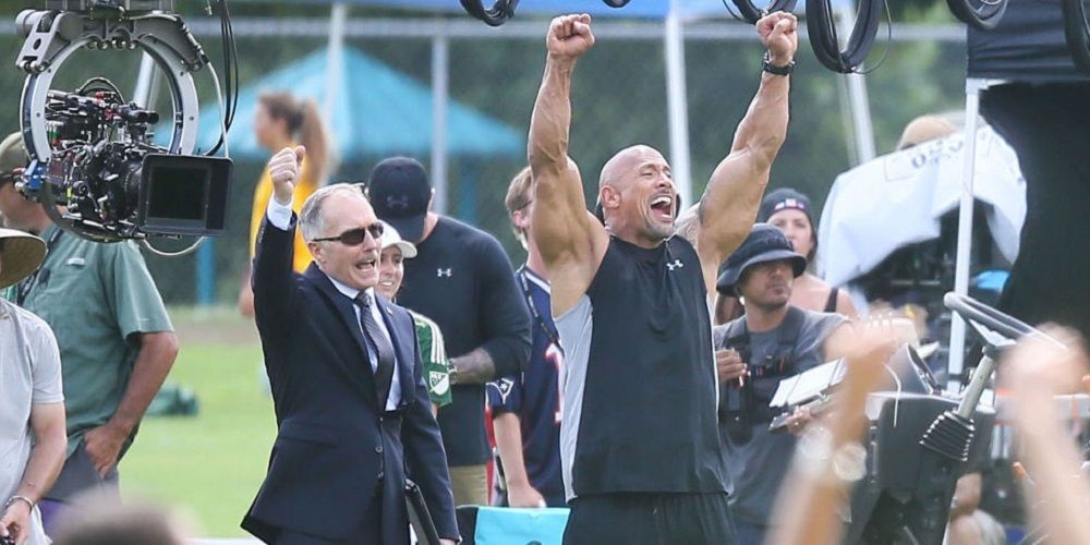 Fate of the furious behind the scenes dwayne johnson and soccer game