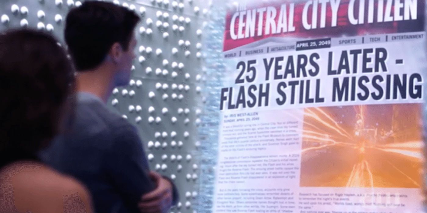 Future Flash Missing 25 Years Season 5 Newspaper
