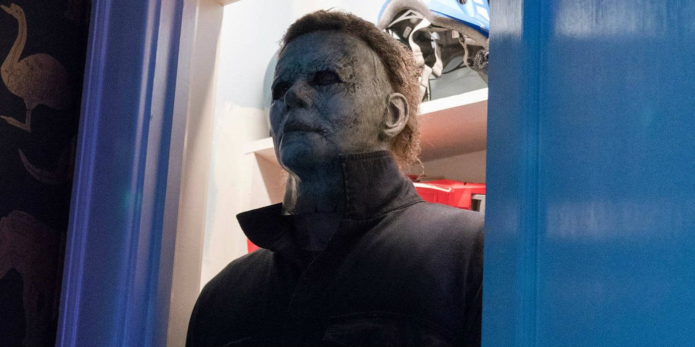 Michael Myers in a closet in Halloween 2018