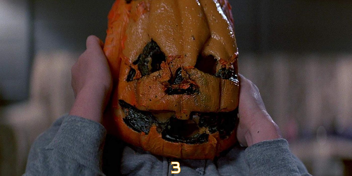 A kid with a pumpkin mask in Halloween III: Season of the Witch