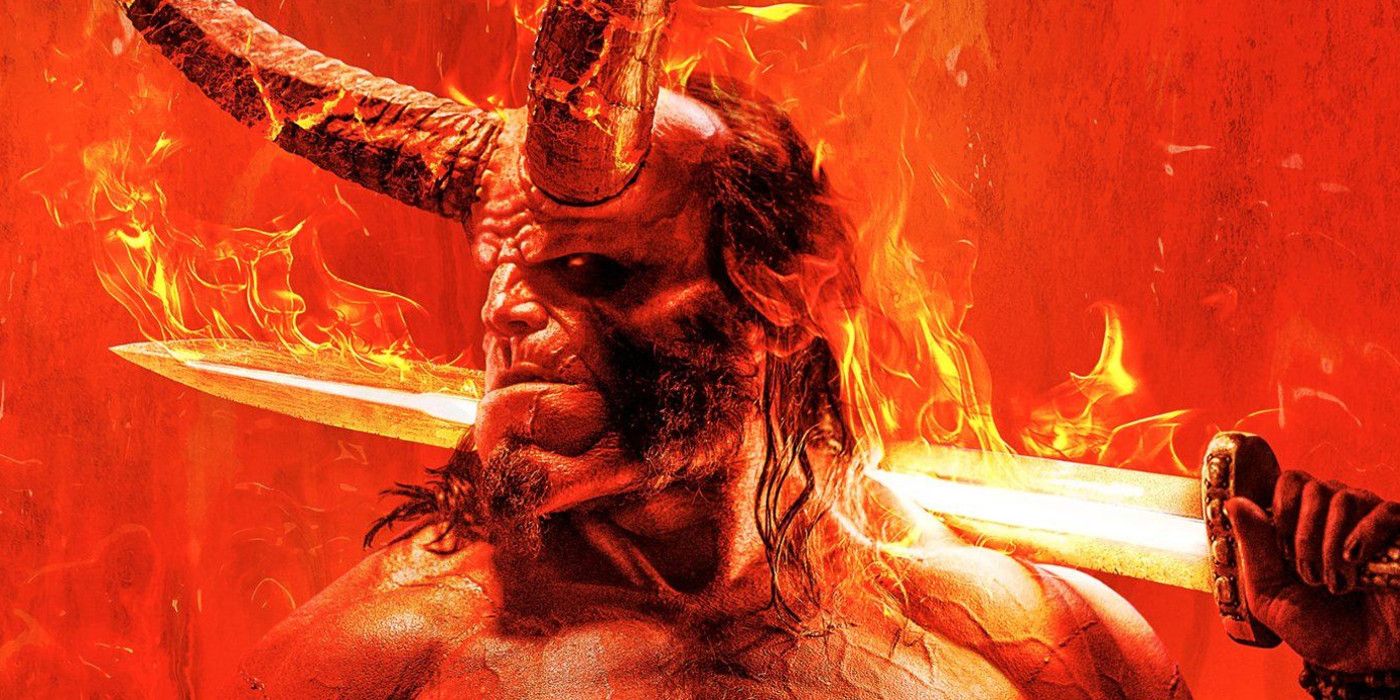 David Harbour como Hellboy no pôster de Hellboy