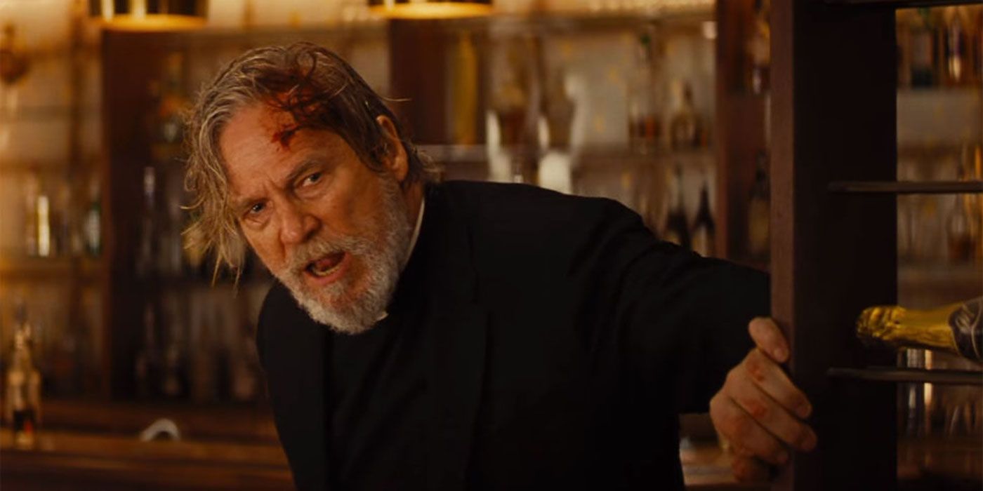 Father Flynn wounded in Bad Times at the El Royale