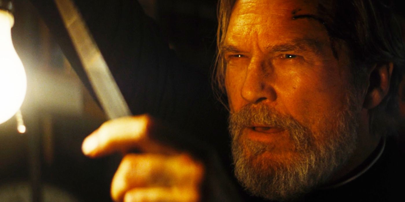 Jeff Bridges with the Film in Bad Times At The El Royale