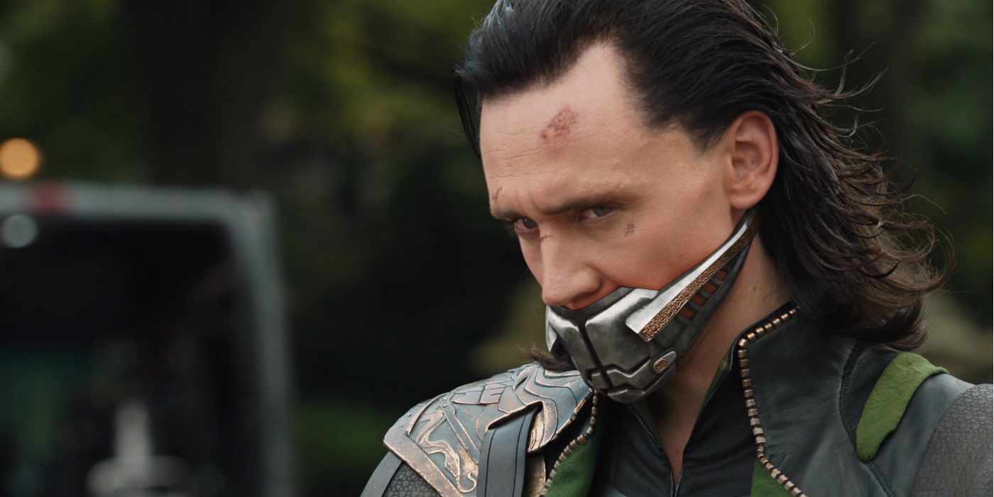 Loki captured by the Avenger with gag over his mouth 2012