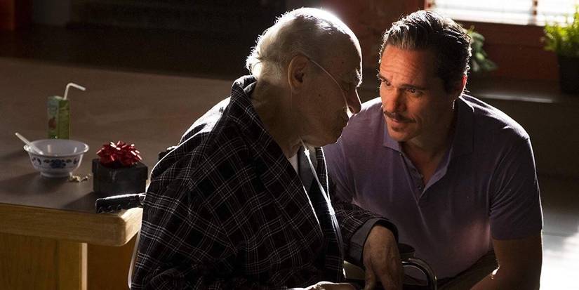 Mark Margolis as Hector Salamanca and Tony Dalton as Lalo in Better Call Saul