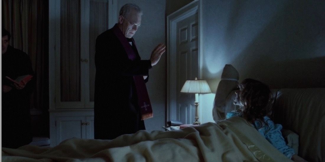 Max Von Sydow and Linda Blair in The Exorcist
