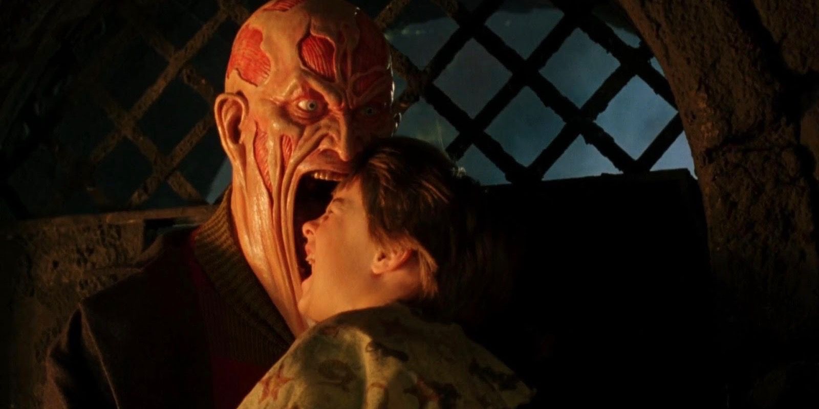 Miko Hughes and Freddy Krueger in New Nightmare