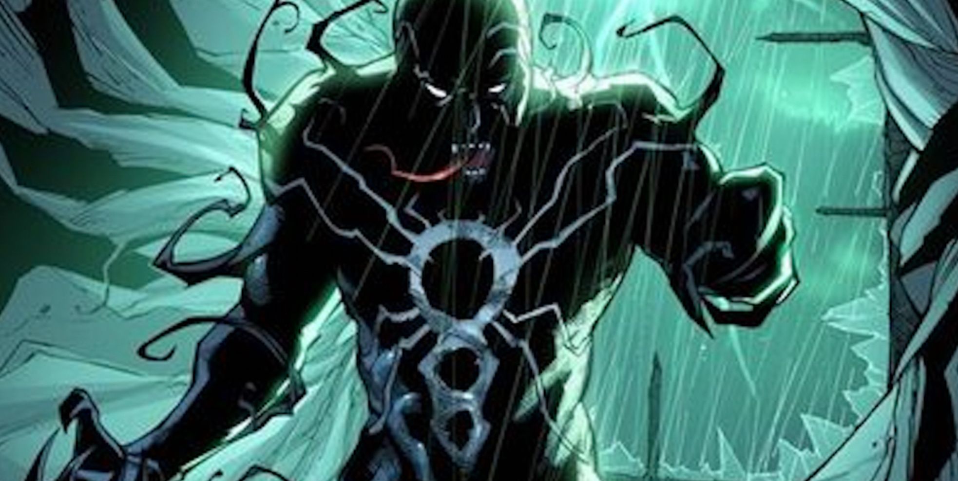 Peter Parker appears bonded to both Venom and a Poison in Marvel comics