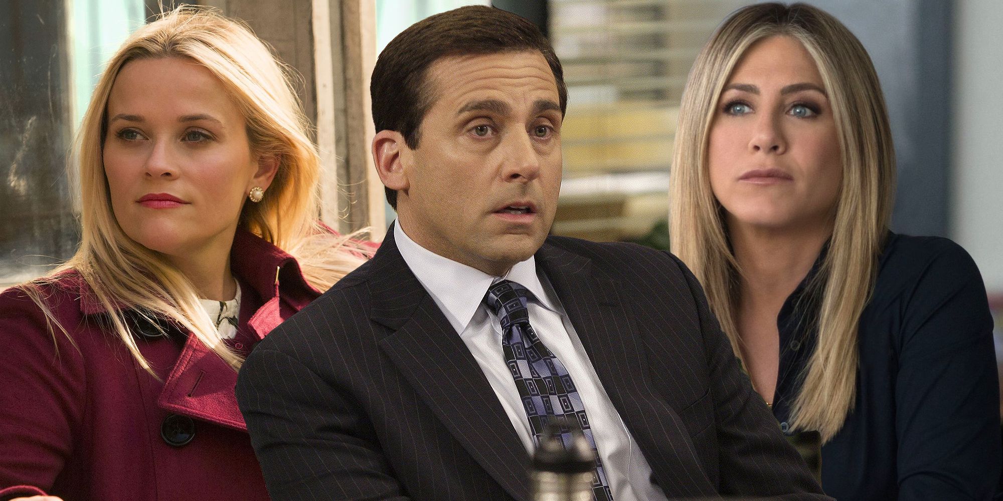 Reese Witherspoon Steve Carrell and Jennifer Aniston Apple