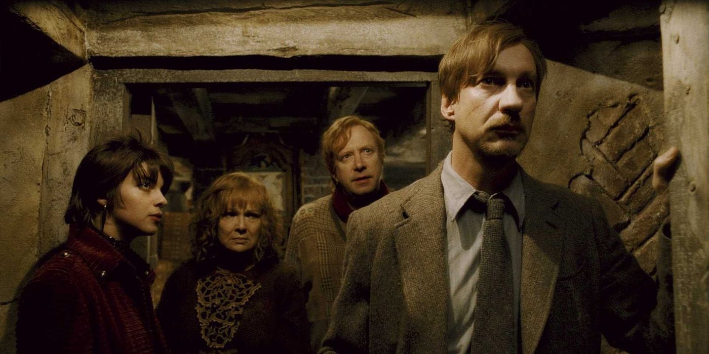 Remus Lupin looks concerned in Harry Potter and the Half-Blood Prince.