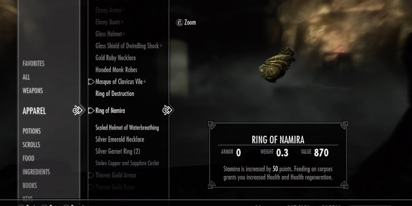 Ring of Namira from Skyrim