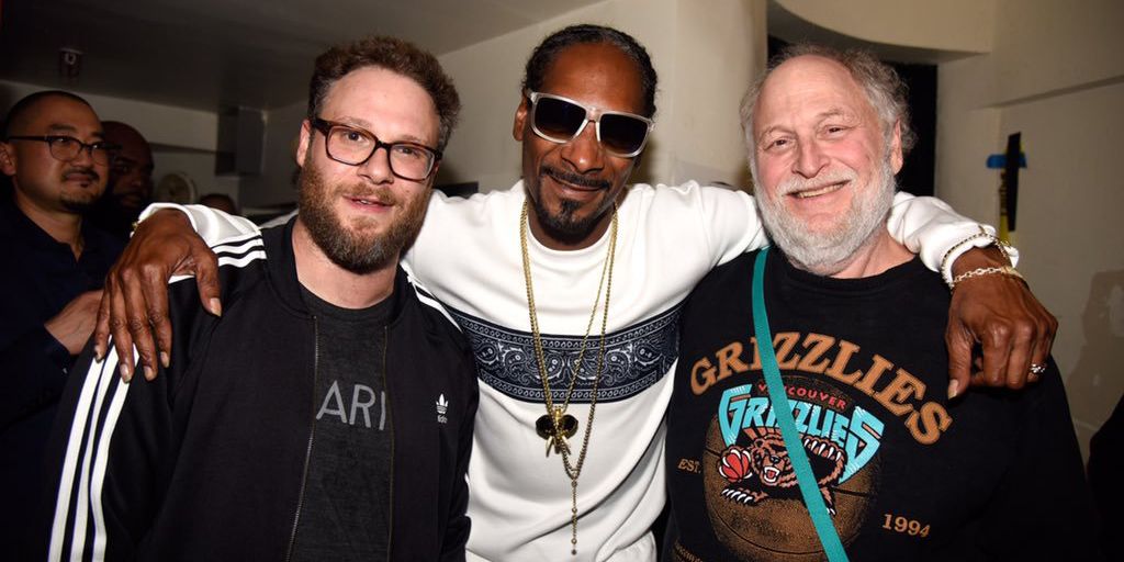 Seth Rogan, Mark Rogan and Snoop Dogg