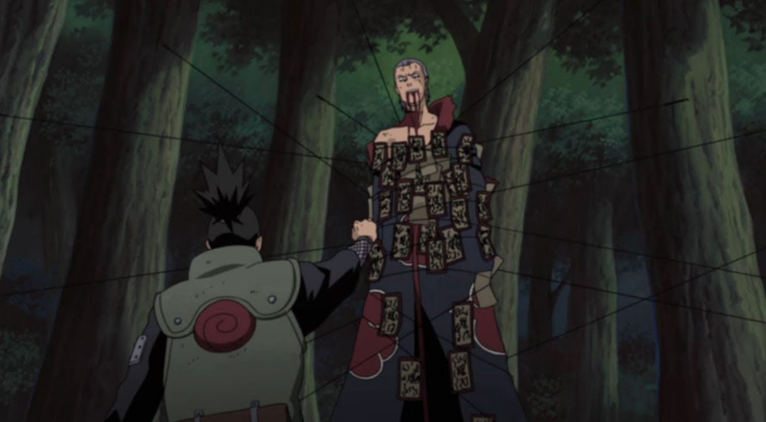 Shikamaru Takes On Hidan In Naruto Shippuden